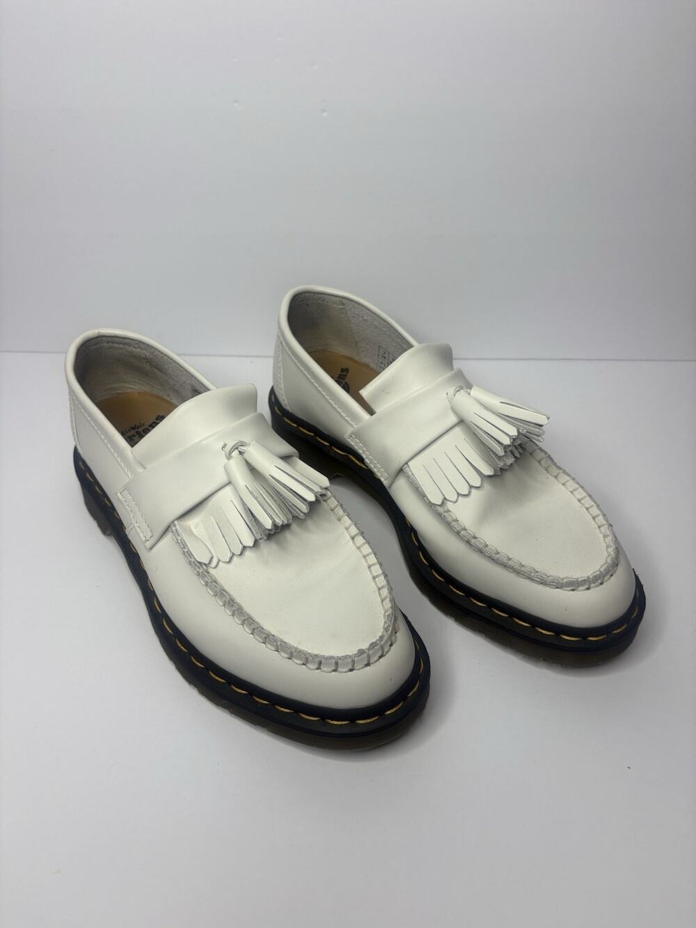 Dr. Martens Adrian Tassel Loafers White Women’s Sz 9